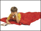 kid in a sleeping bag