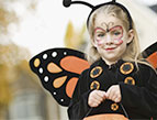 daily Devotion picture of little girl in a butterfly costume